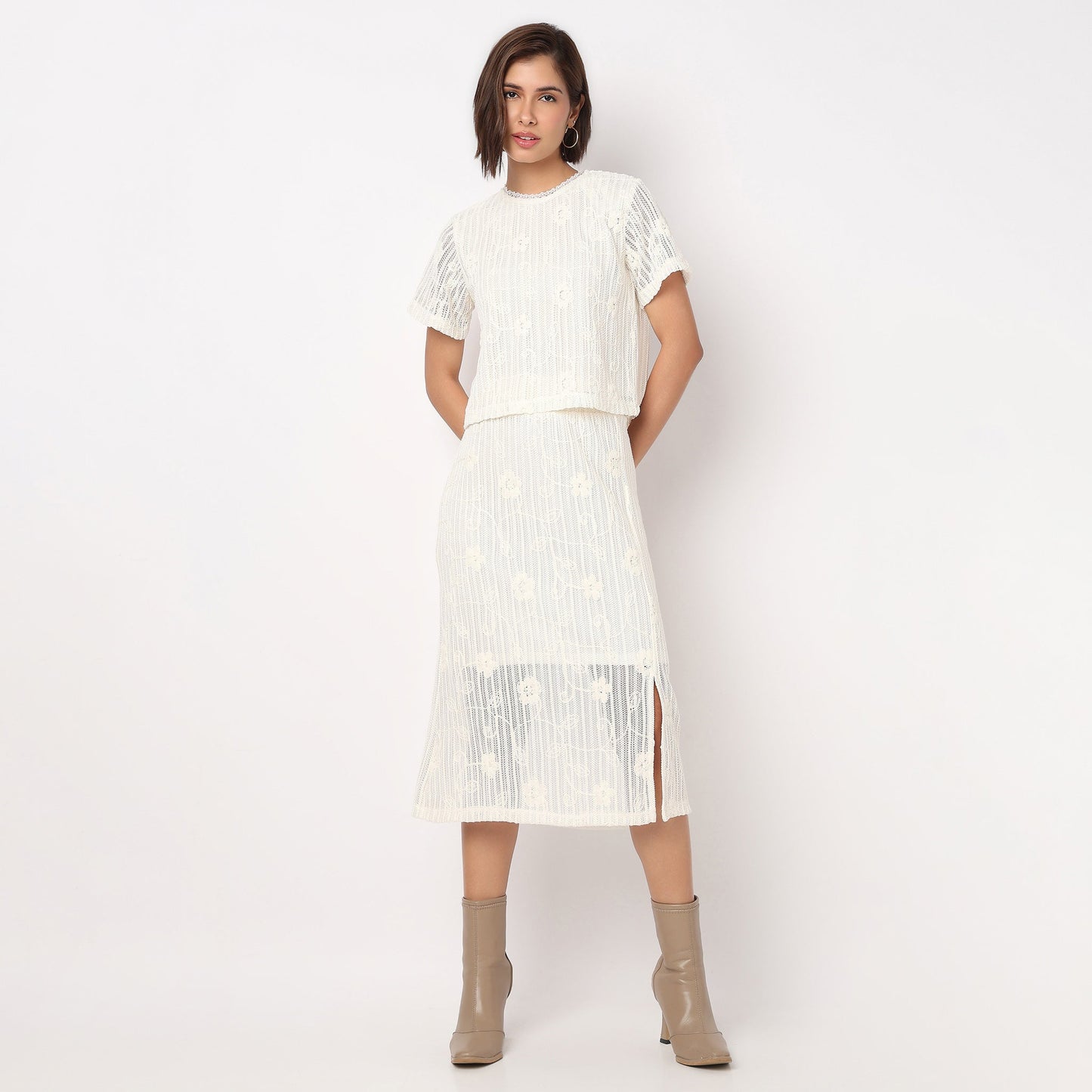 Short Sleeve Lace Top