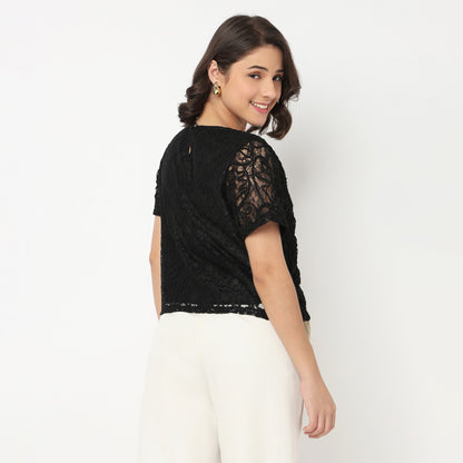 Short Sleeve Round Neck Top