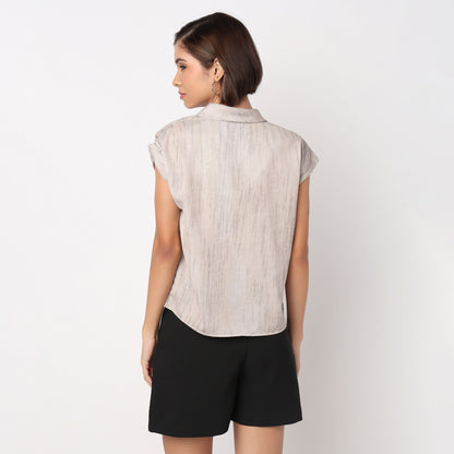 V-Neck Solid Top