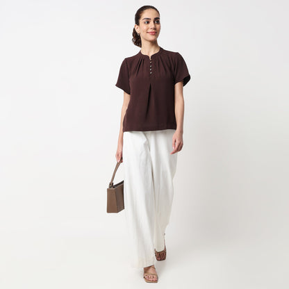 Band Neck Solid Top