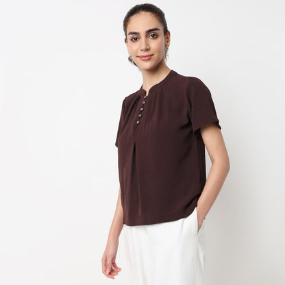 Band Neck Solid Top
