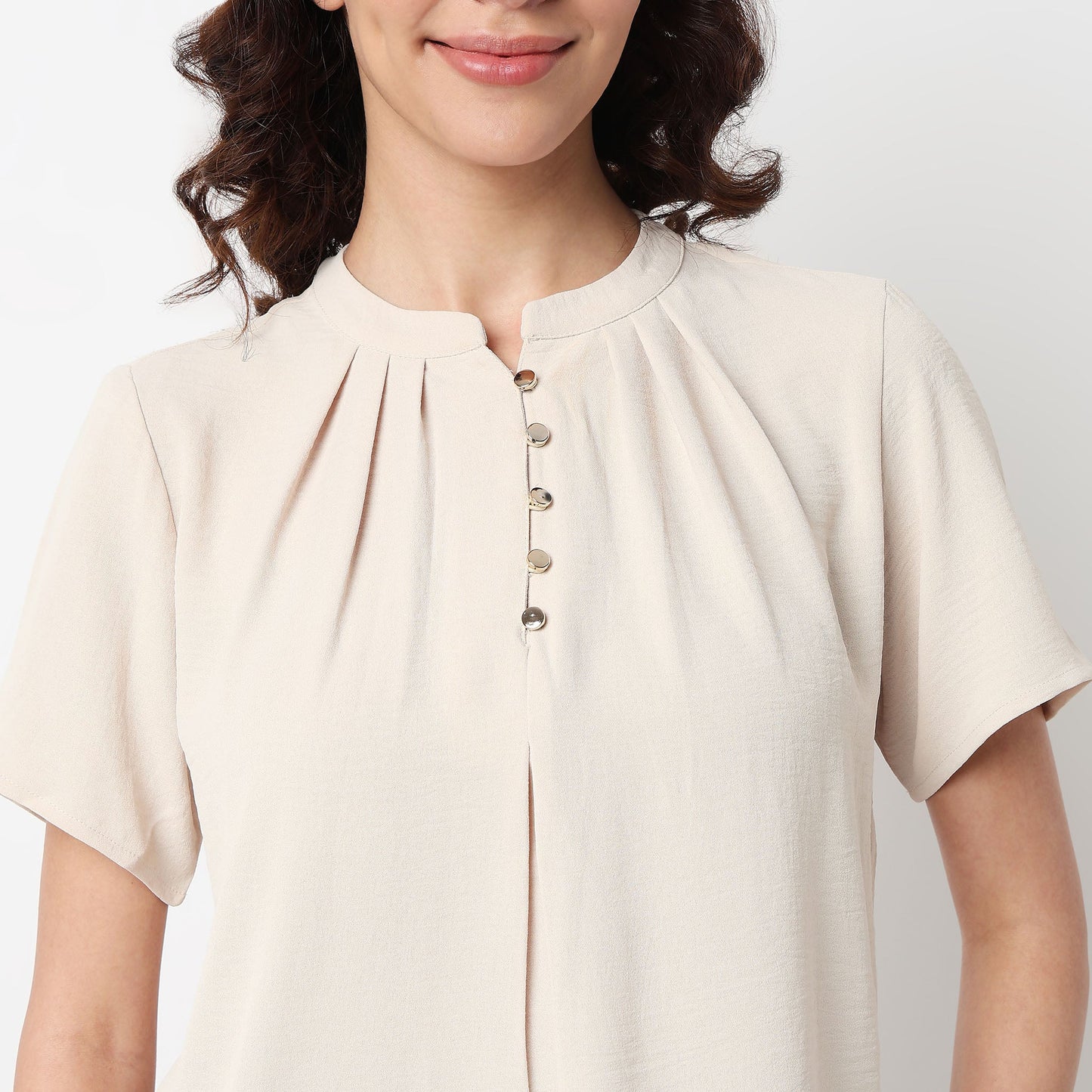 Band Neck Solid Top