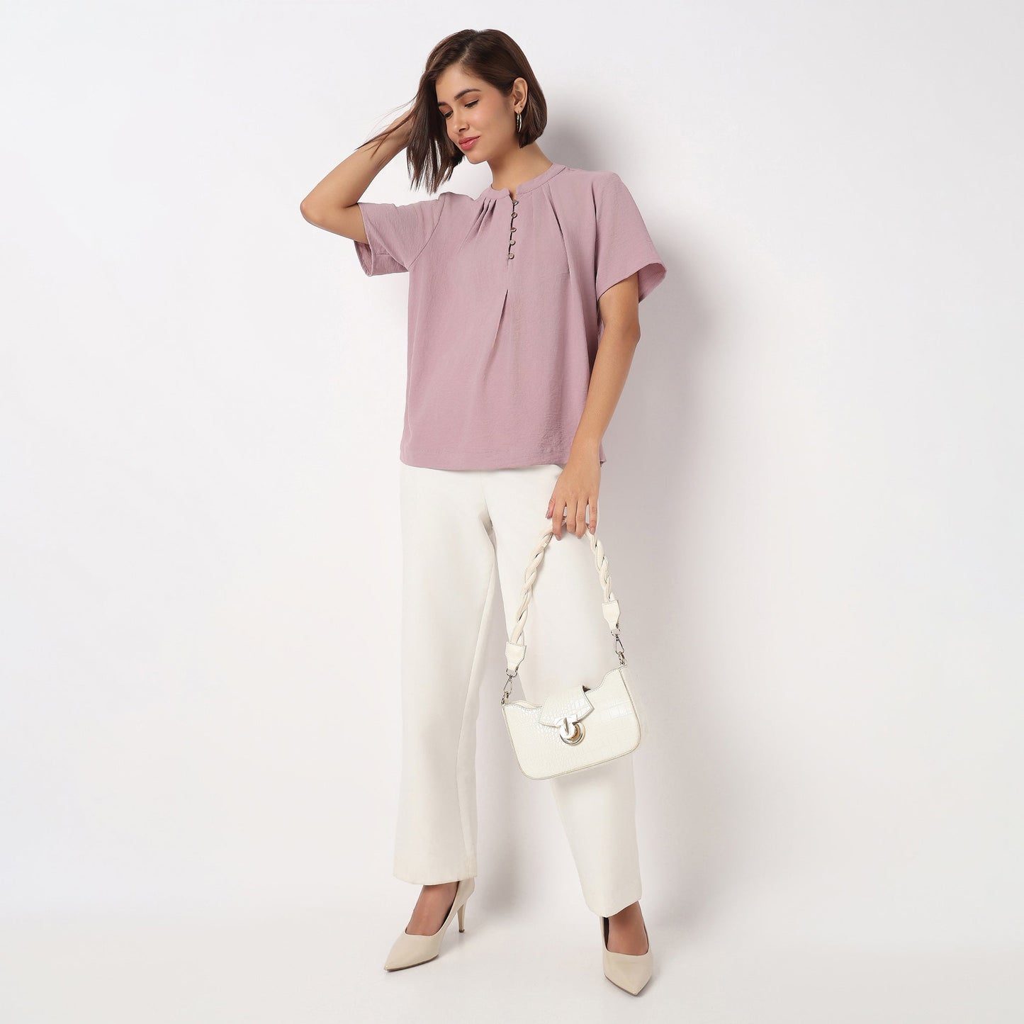 Band Neck Solid Top