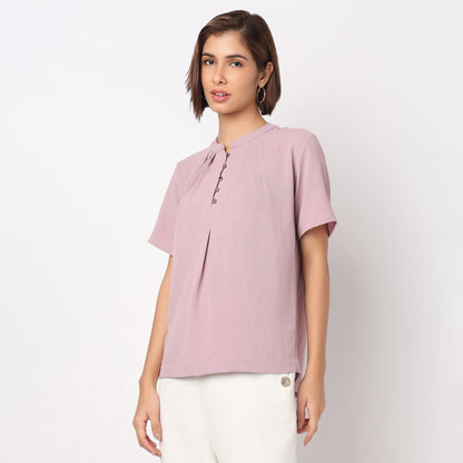 Band Neck Solid Top