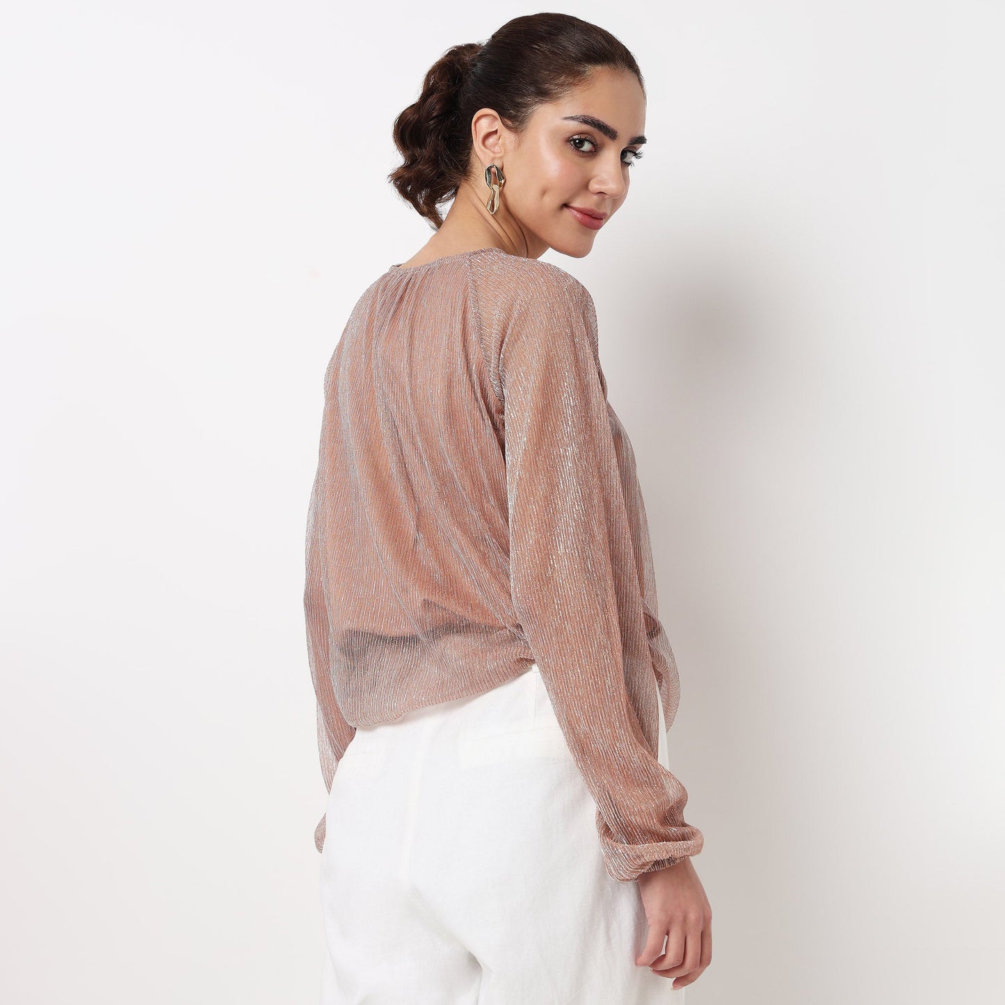 Solid V-Neck Top