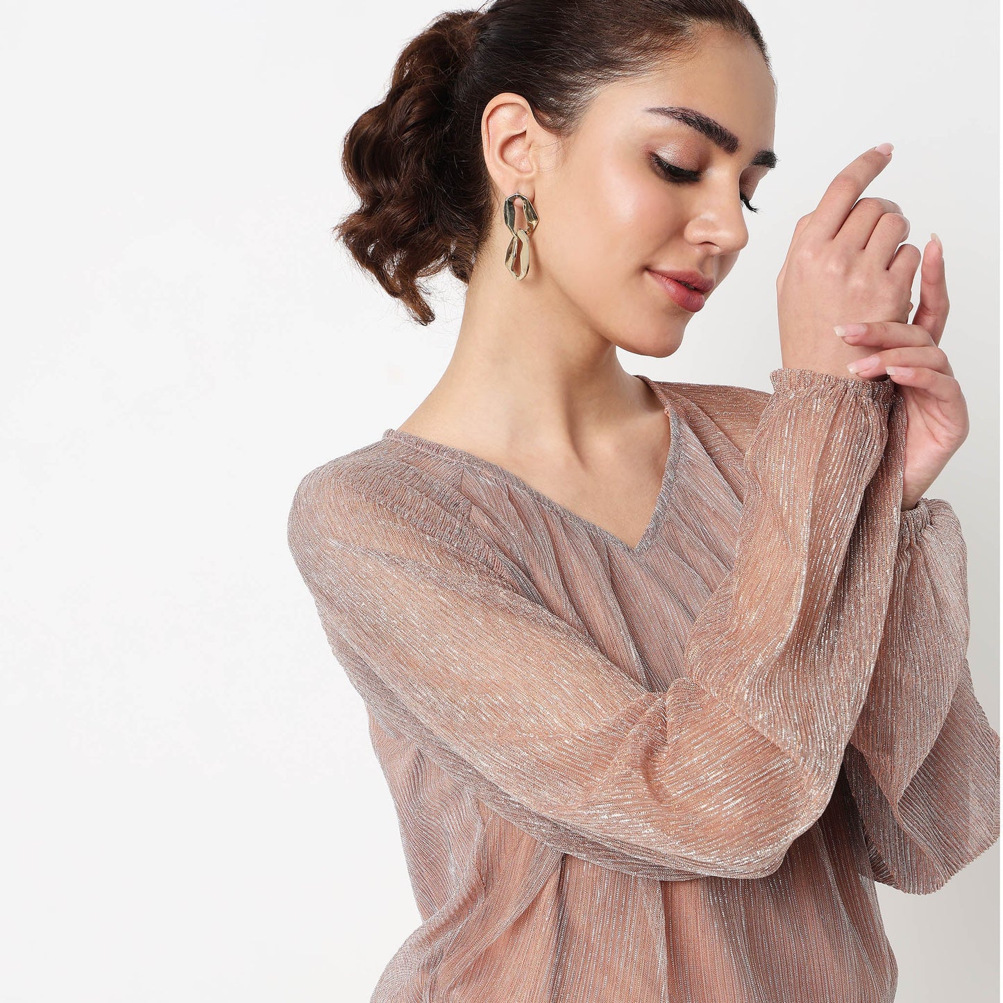 Solid V-Neck Top