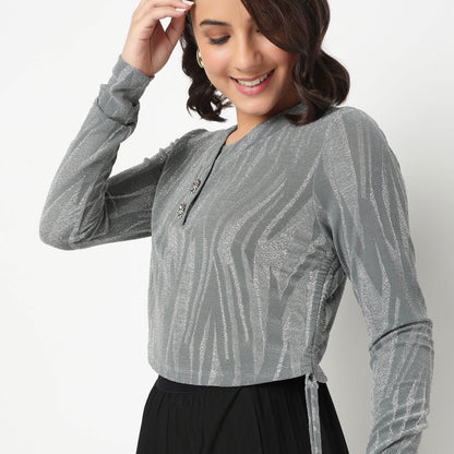 V-Neck Solid Top
