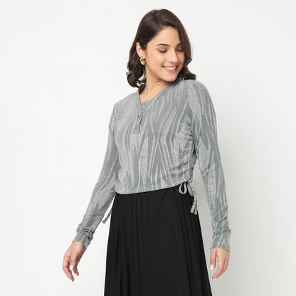 V-Neck Solid Top