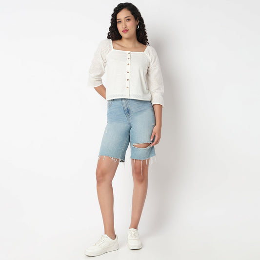 Square Neck Full Sleeve Top