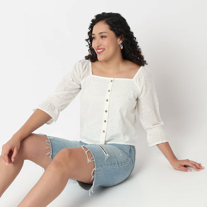 Square Neck Full Sleeve Top