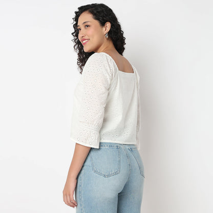 Square Neck Full Sleeve Top