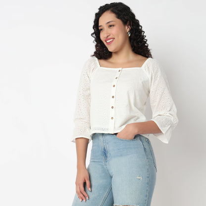 Square Neck Full Sleeve Top