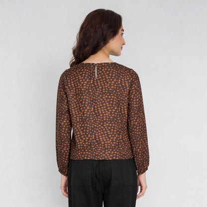 Polyester Printed Full Sleeve Top