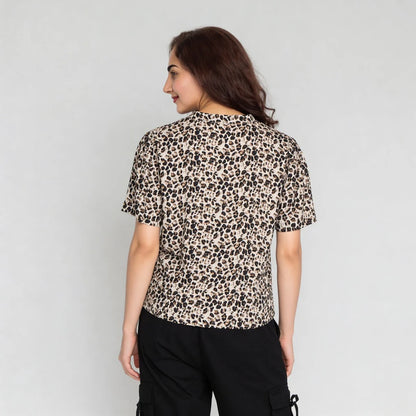 Printed V-Neck Top