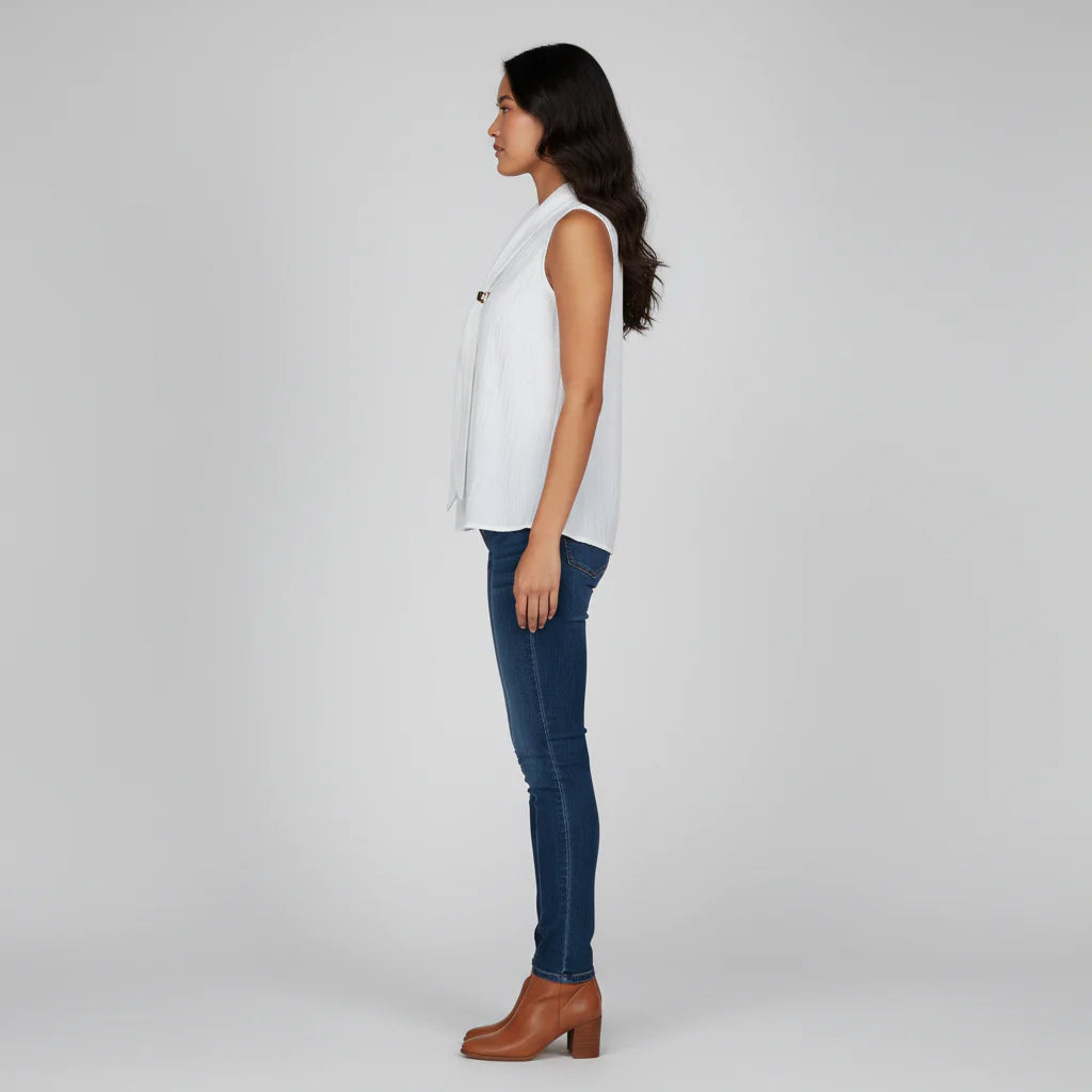 Woven Solid Sleeveless Top