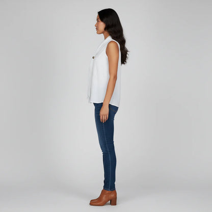 Woven Solid Sleeveless Top
