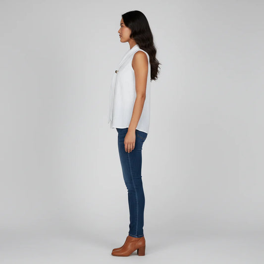 Woven Solid Sleeveless Top
