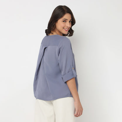 V-Neck Solid Top