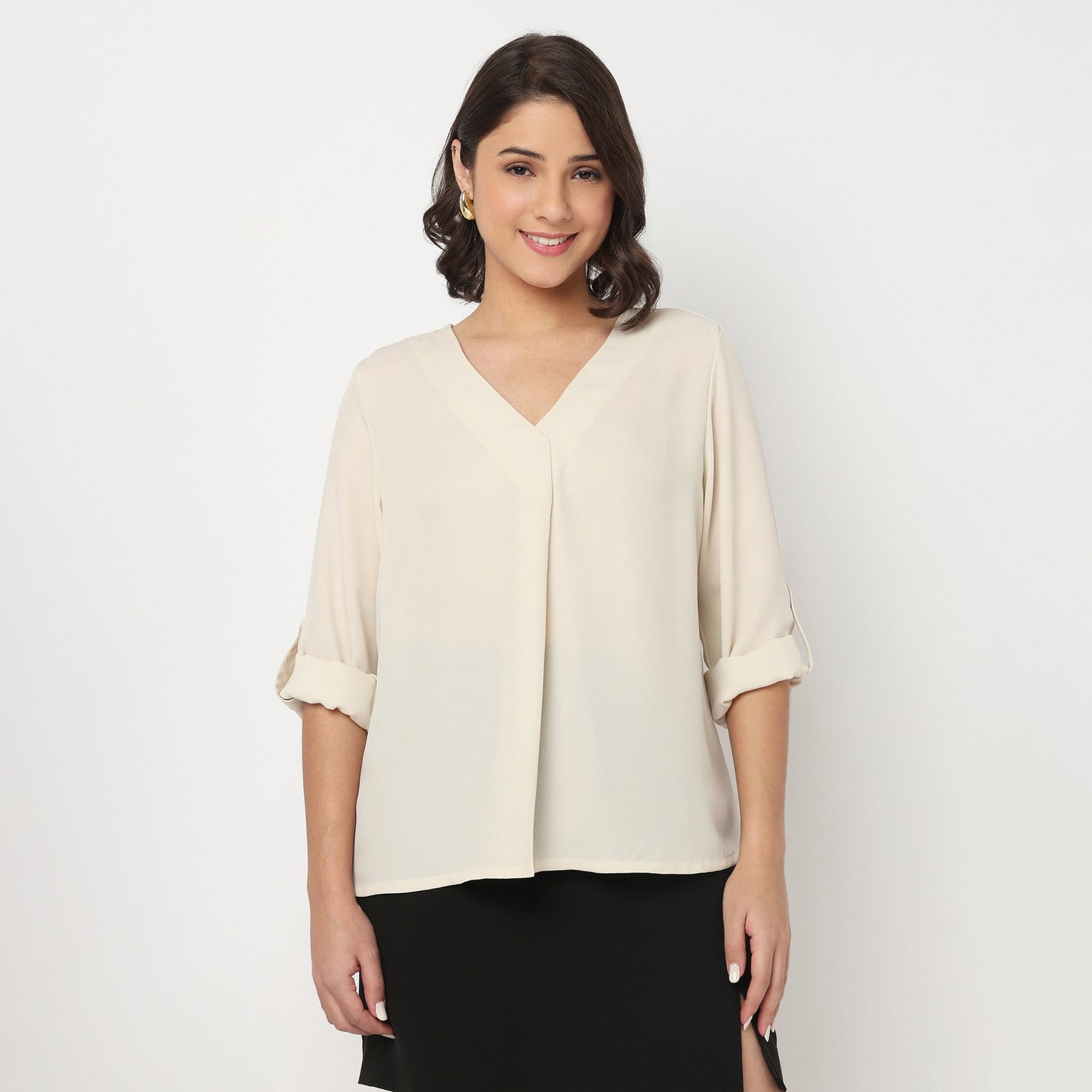 V-Neck Solid Top