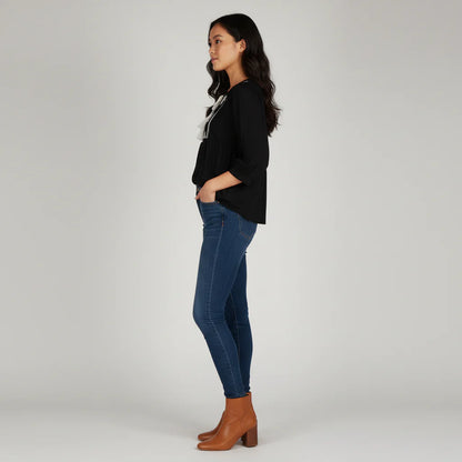 Woven Embroidered Top