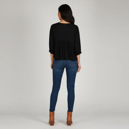Woven Embroidered Top