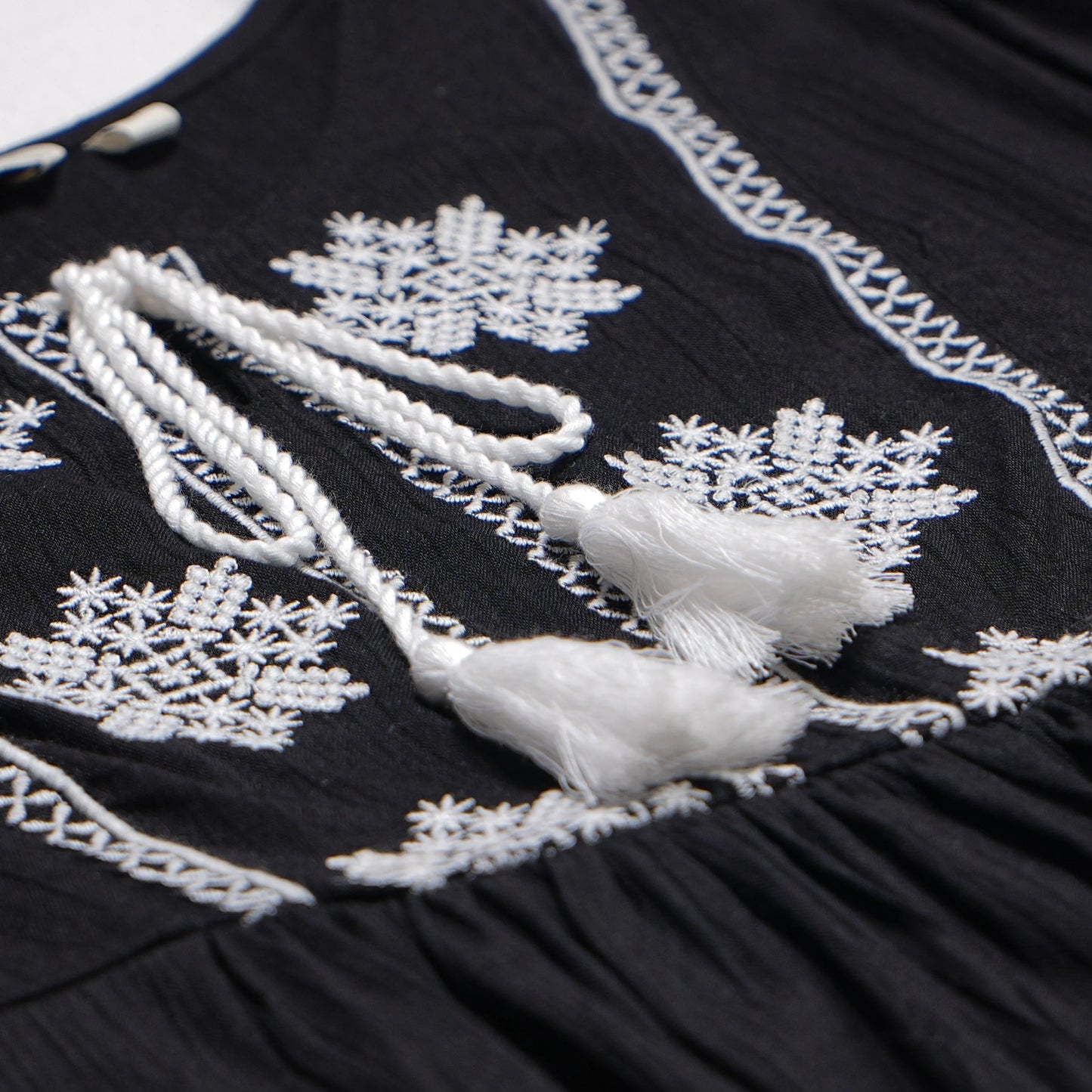 Woven Embroidered Top