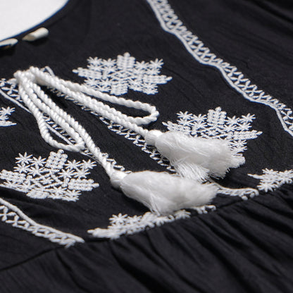Woven Embroidered Top