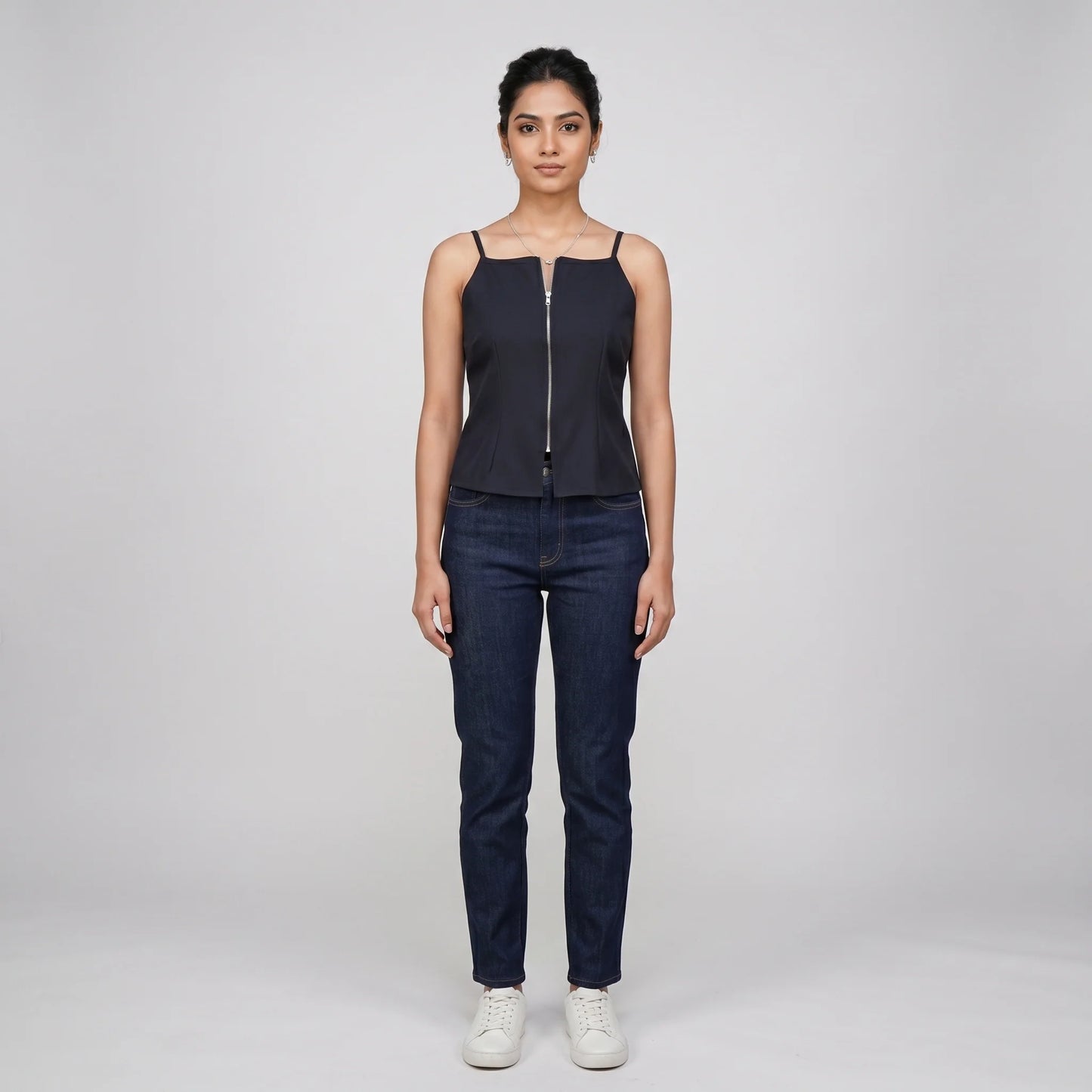 Solid Square Neck Top