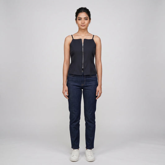 Solid Square Neck Top