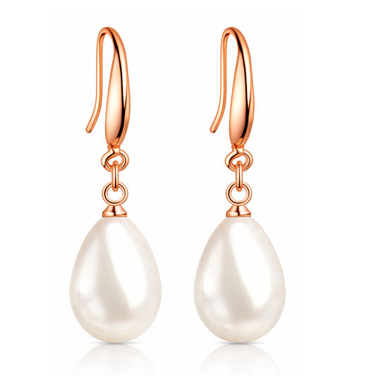 Minimal Pearl Drop Earrings