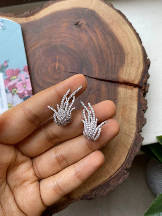 Diamond Sea Weed Designer Diamond Studs