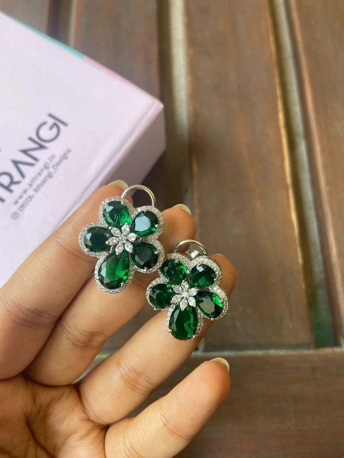 Bauble Floral Mid Sized Diamond Studs