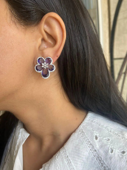Bauble Floral Mid Sized Diamond Studs