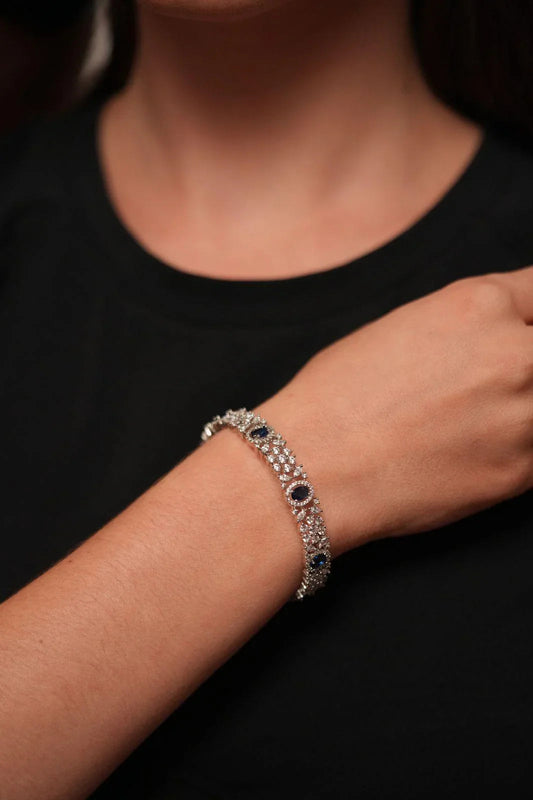 Auro Classic Diamond Bangle | Coloured Stones