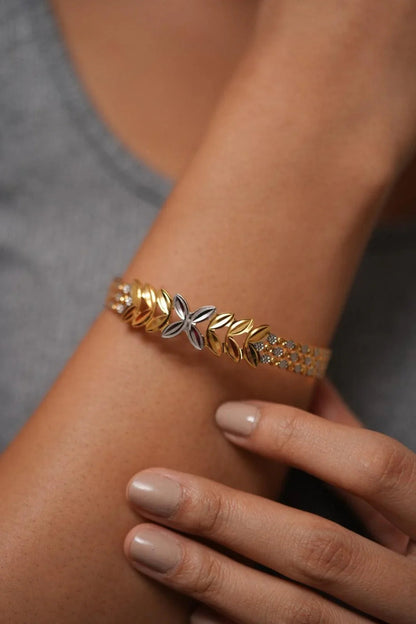 Jeeta Designer Bangle Set | CNC Gold Plated