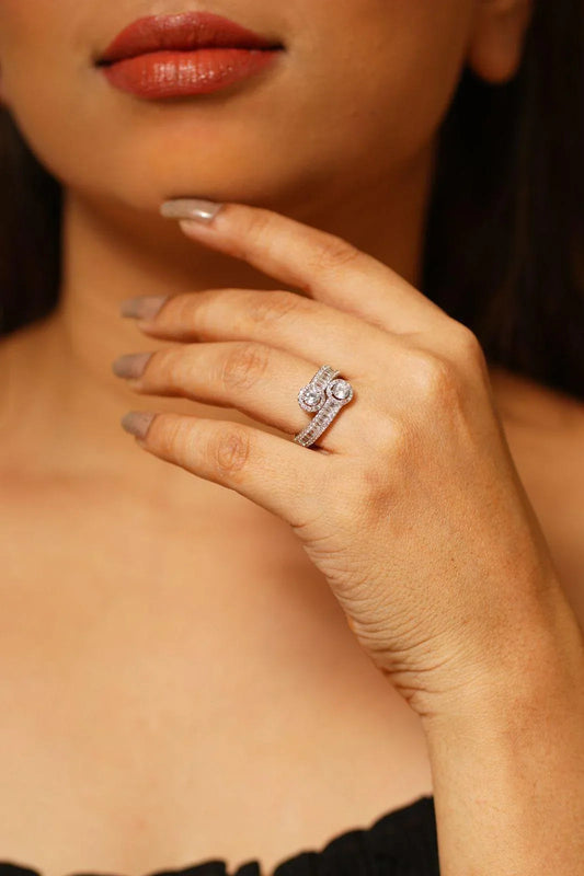Dual Saga Toi Et Moi Diamond Ring | 30 cents