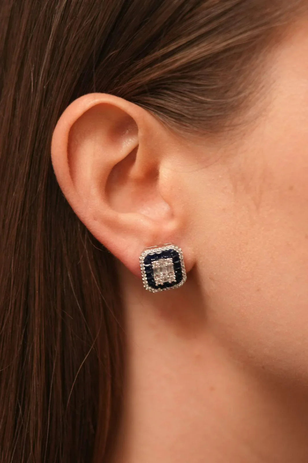 Gloria Fused Diamond Coloured Stone studs