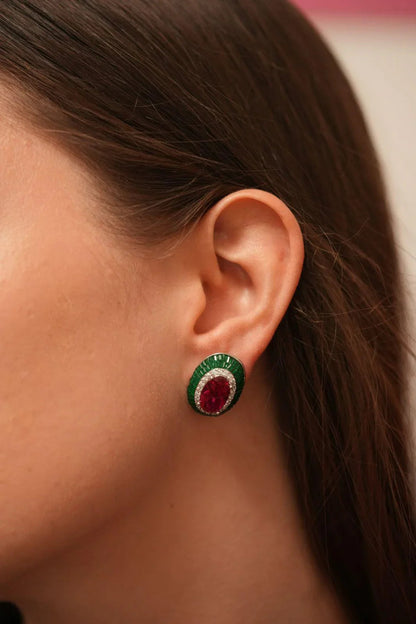 Aloha Diamond Statement Studs
