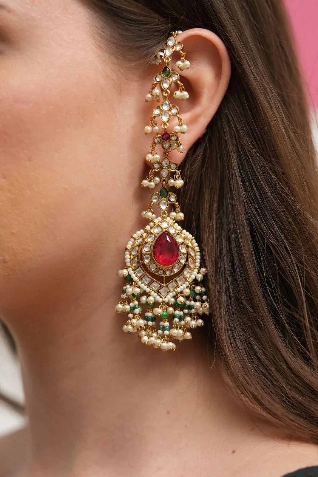 Heer Kannauti Indian Polki Earrings