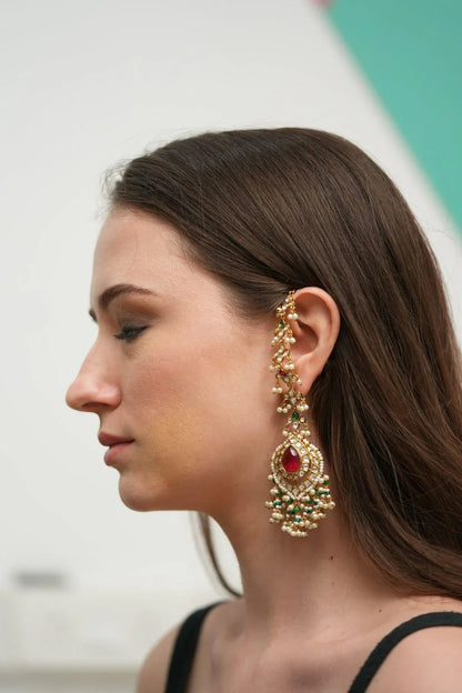 Heer Kannauti Indian Polki Earrings