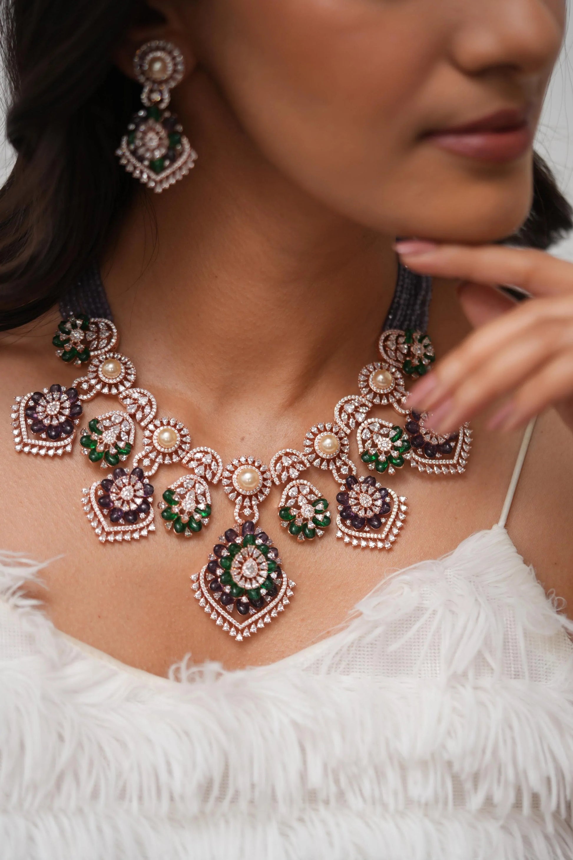 Merida Diamond Necklace Set | LaLa Land Collection