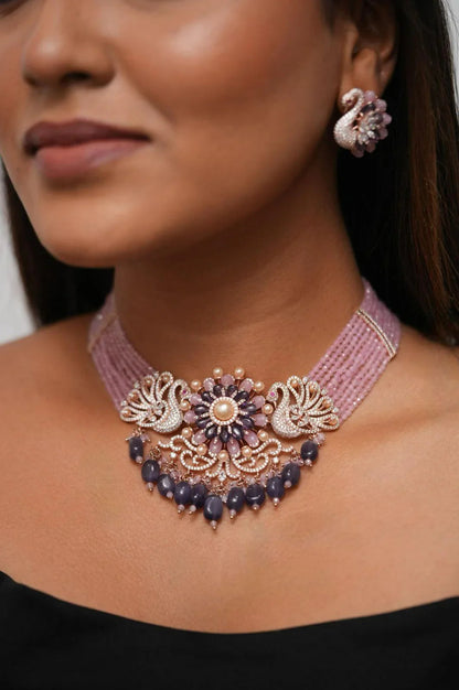 Russell Peacock Pastel Beaded Diamond Set | LaLa Land Collection