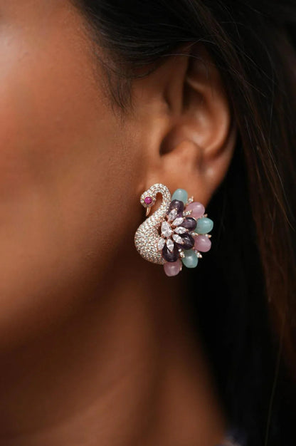 Russell Peacock Pastel Beaded Diamond Set | LaLa Land Collection