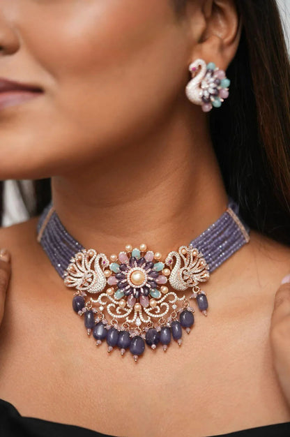 Russell Peacock Pastel Beaded Diamond Set | LaLa Land Collection