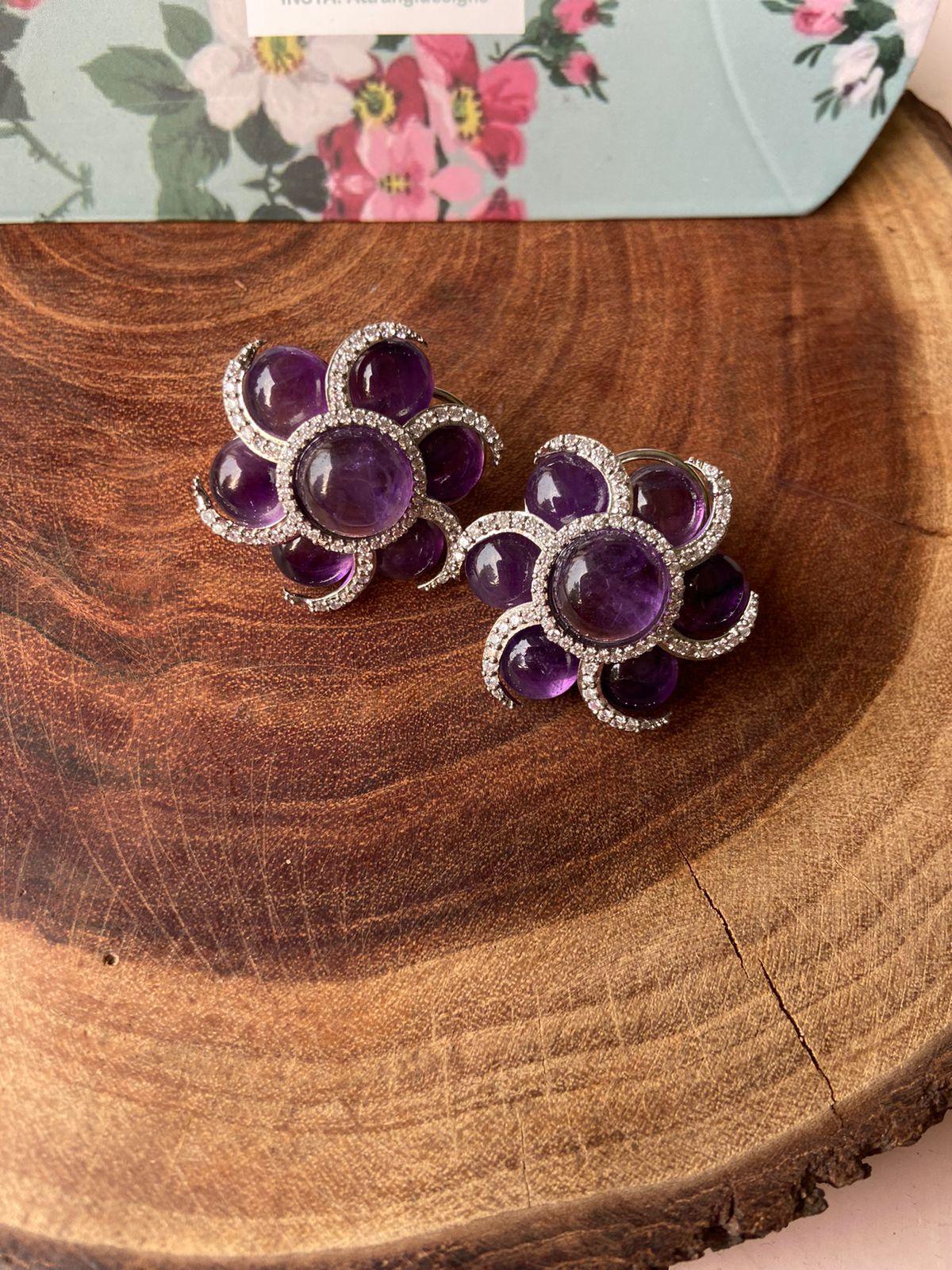 Glow Getter Big Gemstone Studs | GemZee Collection