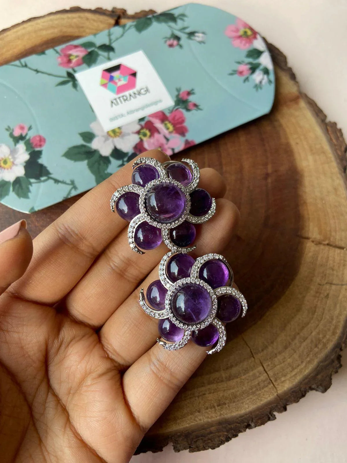 Glow Getter Big Gemstone Studs | GemZee Collection