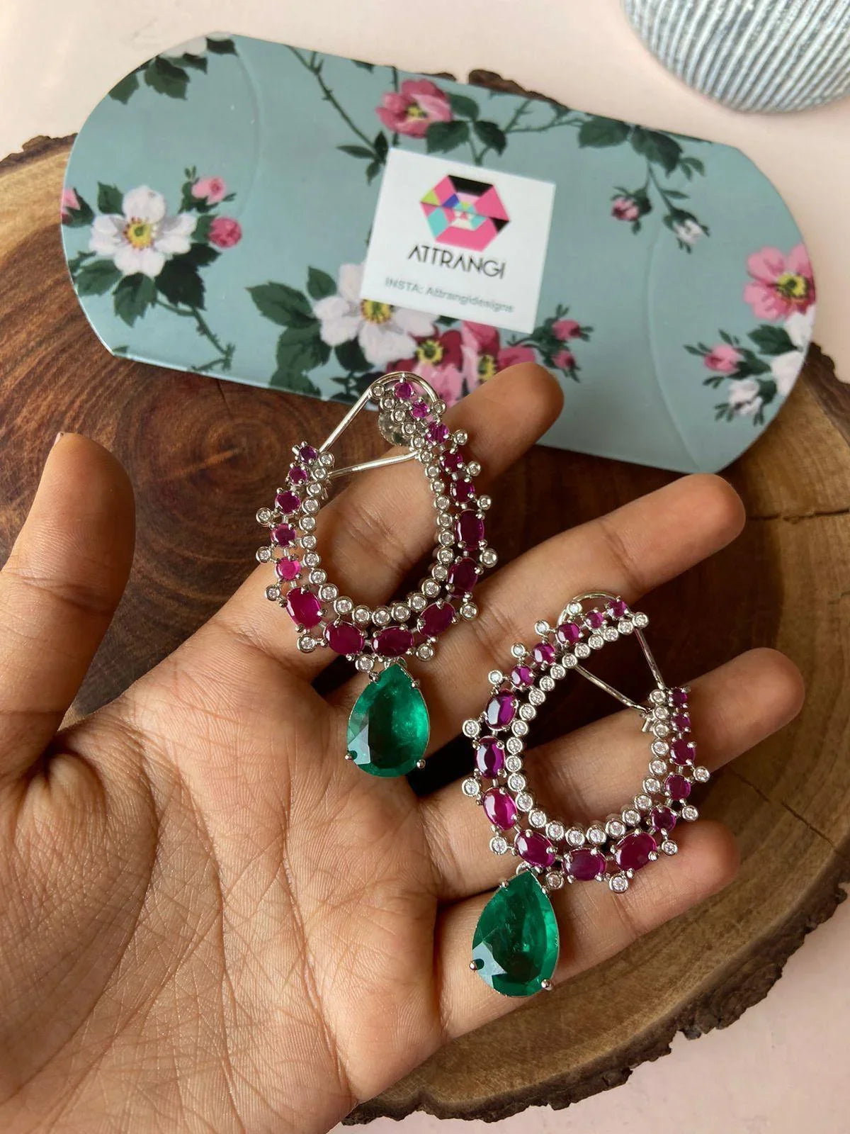 Vogue Your Way Gemstone Diamond Earrings | GemZee Collection
