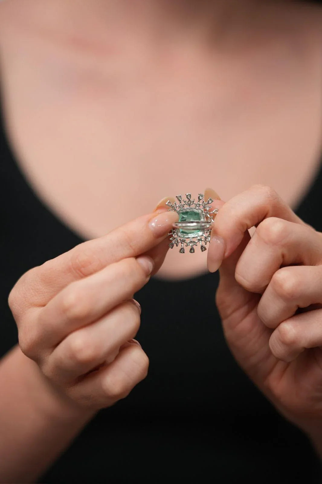 Romania Diamond Colour Blob Cocktail Ring
