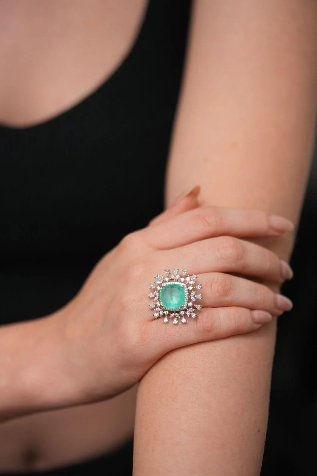 Romania Diamond Colour Blob Cocktail Ring