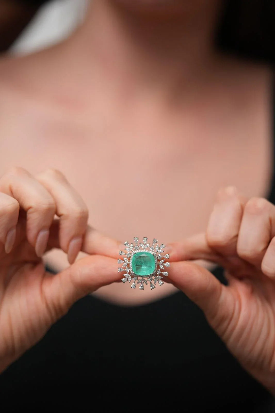 Romania Diamond Colour Blob Cocktail Ring